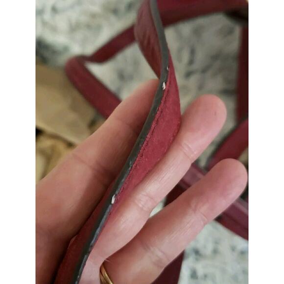 Michael Kors Raven Crimson Red Leather Shoulder Tote Bag Large Tri-Section, COA - Picture 10 of 16